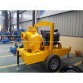 Trailer type trash diesel engine self priming pump